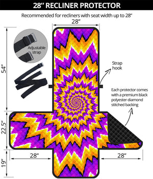 Spiral Expansion Moving Optical Illusion Recliner Protector