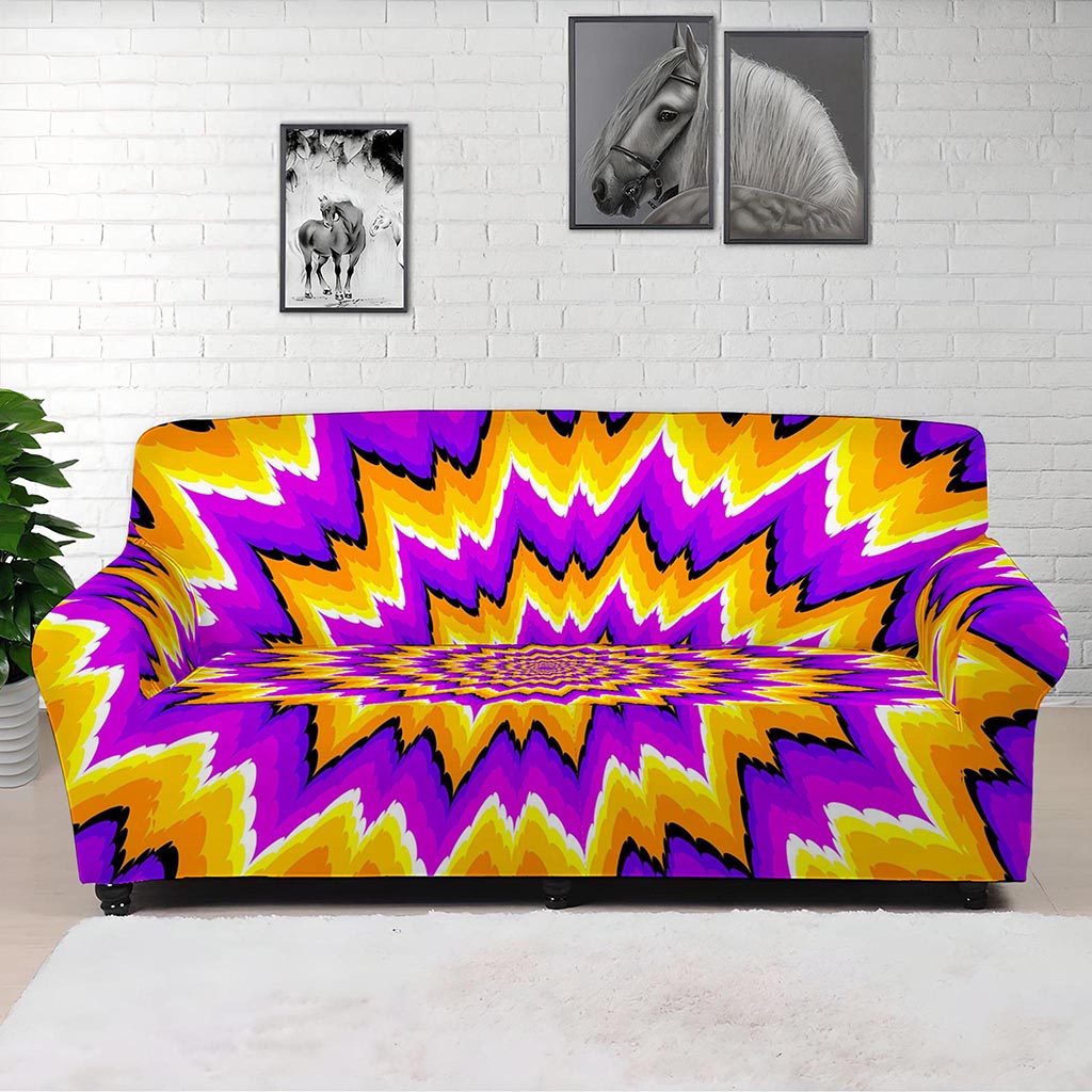 Spiral Expansion Moving Optical Illusion Sofa Cover