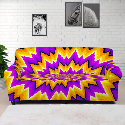 Spiral Expansion Moving Optical Illusion Sofa Cover