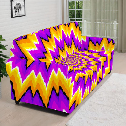 Spiral Expansion Moving Optical Illusion Sofa Cover