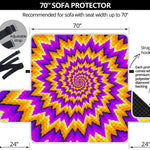 Spiral Expansion Moving Optical Illusion Sofa Protector