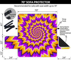 Spiral Expansion Moving Optical Illusion Sofa Protector