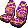 Spiral Expansion Moving Optical Illusion Universal Fit Car Seat Covers