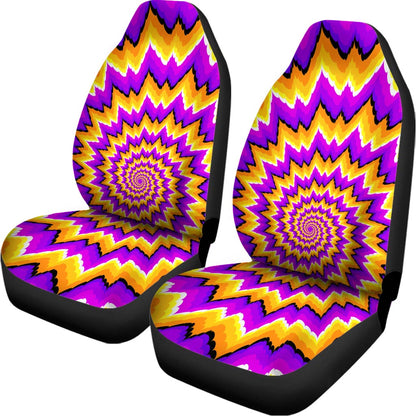Spiral Expansion Moving Optical Illusion Universal Fit Car Seat Covers