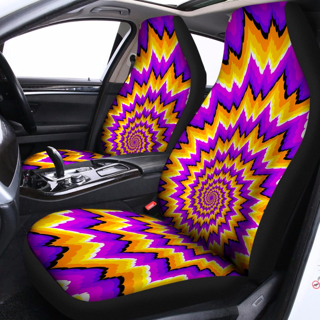 Spiral Expansion Moving Optical Illusion Universal Fit Car Seat Covers