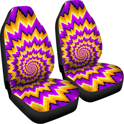 Spiral Expansion Moving Optical Illusion Universal Fit Car Seat Covers