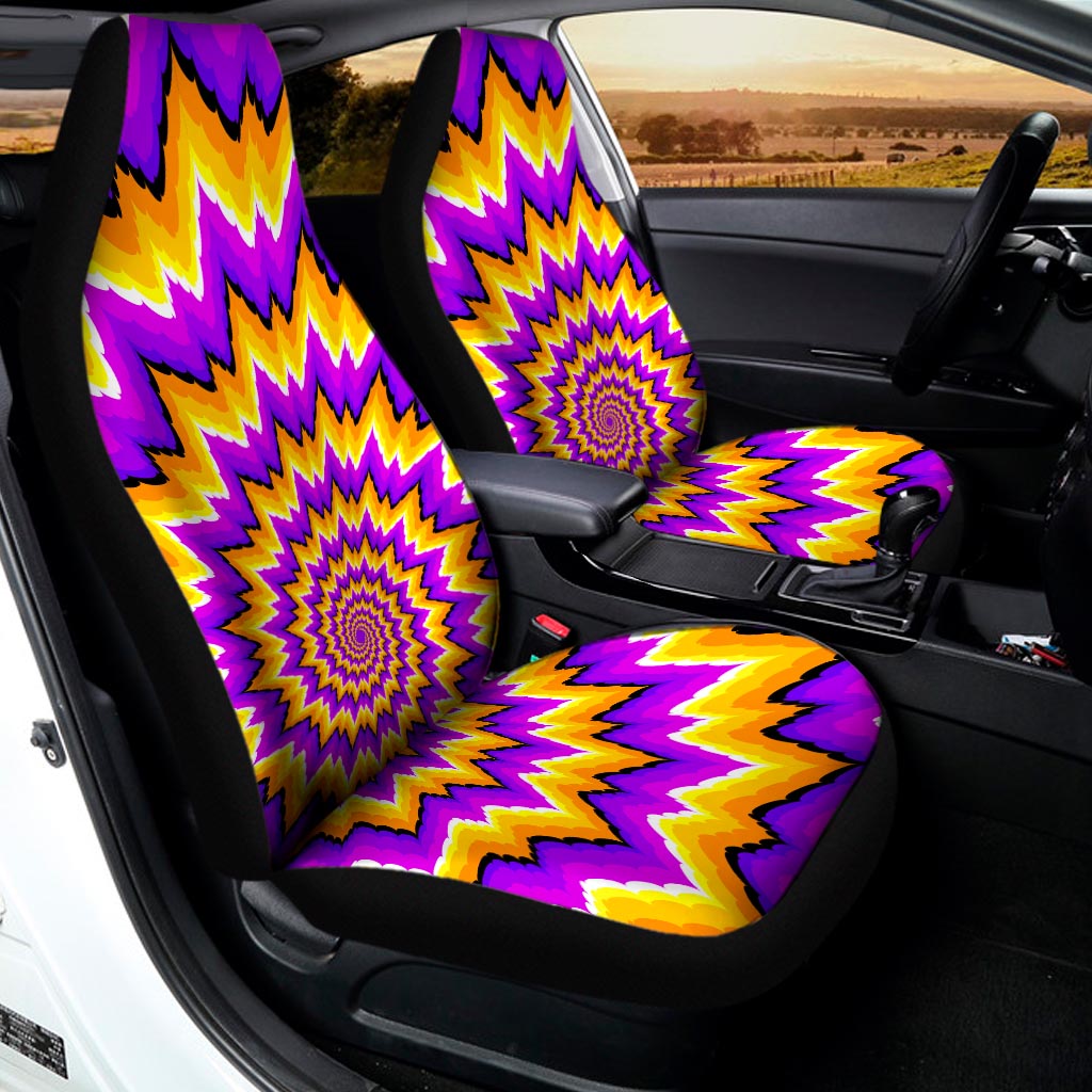 Spiral Expansion Moving Optical Illusion Universal Fit Car Seat Covers