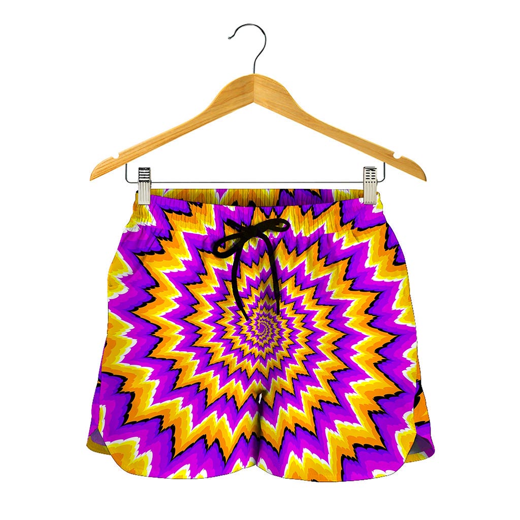 Spiral Expansion Moving Optical Illusion Women's Shorts