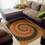 Spiral Fractal Print Area Rug