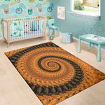 Spiral Fractal Print Area Rug