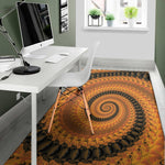 Spiral Fractal Print Area Rug