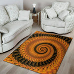 Spiral Fractal Print Area Rug