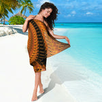 Spiral Fractal Print Beach Sarong Wrap