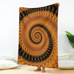 Spiral Fractal Print Blanket