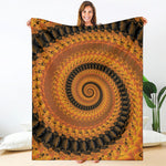 Spiral Fractal Print Blanket