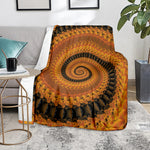 Spiral Fractal Print Blanket