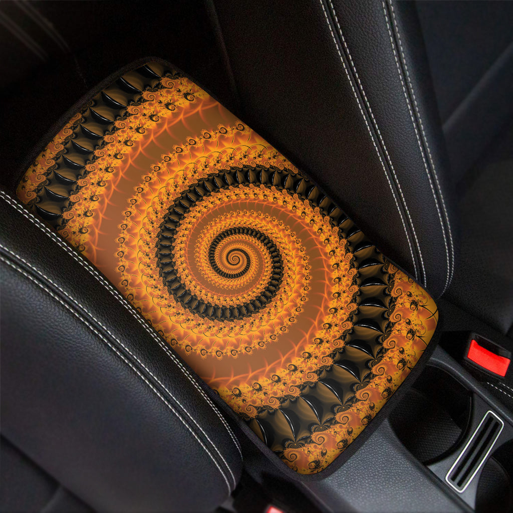 Spiral Fractal Print Car Center Console Cover