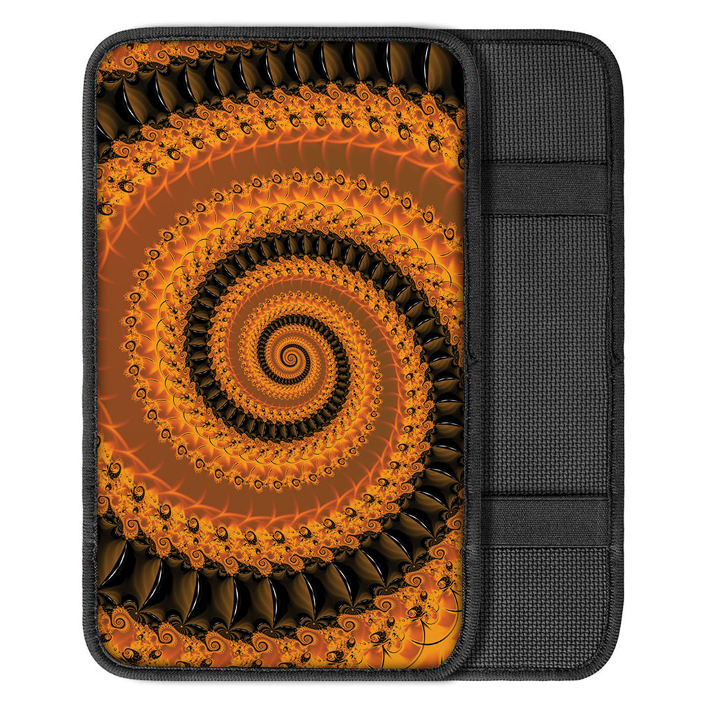 Spiral Fractal Print Car Center Console Cover