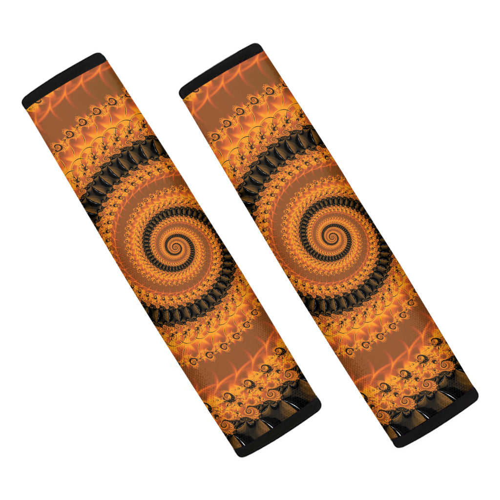 Spiral Fractal Print Car Seat Belt Covers