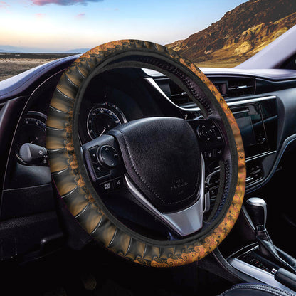 Spiral Fractal Print Car Steering Wheel Cover