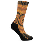 Spiral Fractal Print Crew Socks