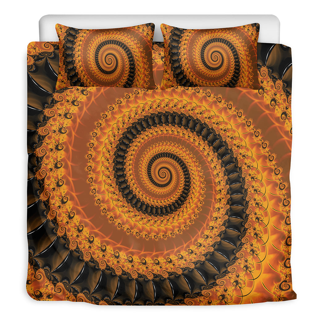 Spiral Fractal Print Duvet Cover Bedding Set