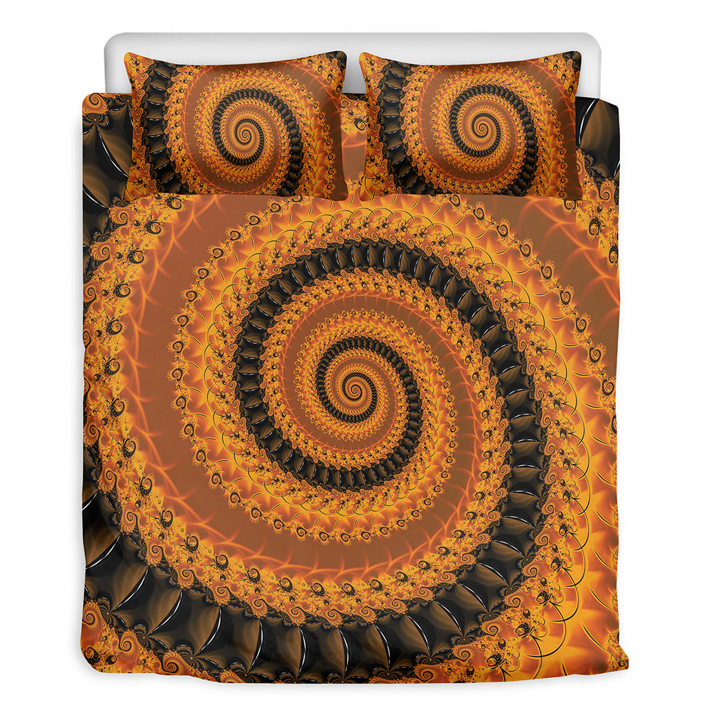 Spiral Fractal Print Duvet Cover Bedding Set