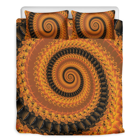 Spiral Fractal Print Duvet Cover Bedding Set