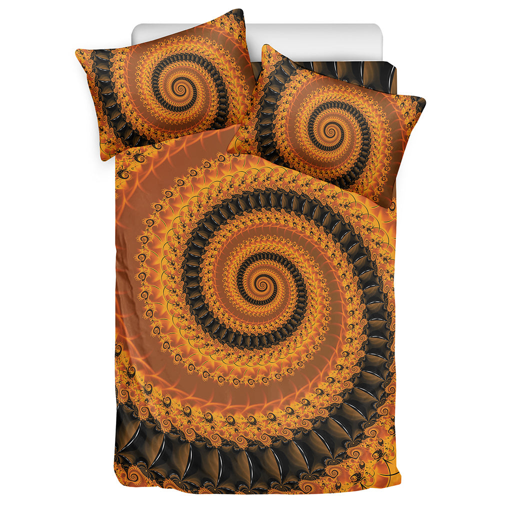 Spiral Fractal Print Duvet Cover Bedding Set