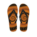 Spiral Fractal Print Flip Flops