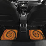 Spiral Fractal Print Front and Back Car Floor Mats