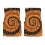 Spiral Fractal Print Front Car Floor Mats