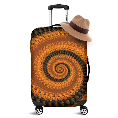 Spiral Fractal Print Luggage Cover