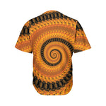 Spiral Fractal Print Men's Baseball Jersey