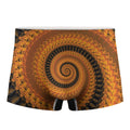 Spiral Fractal Print Men's Boxer Briefs