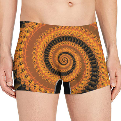 Spiral Fractal Print Men's Boxer Briefs