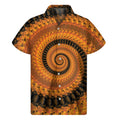 Spiral Fractal Print Men's Short Sleeve Shirt