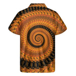 Spiral Fractal Print Men's Short Sleeve Shirt