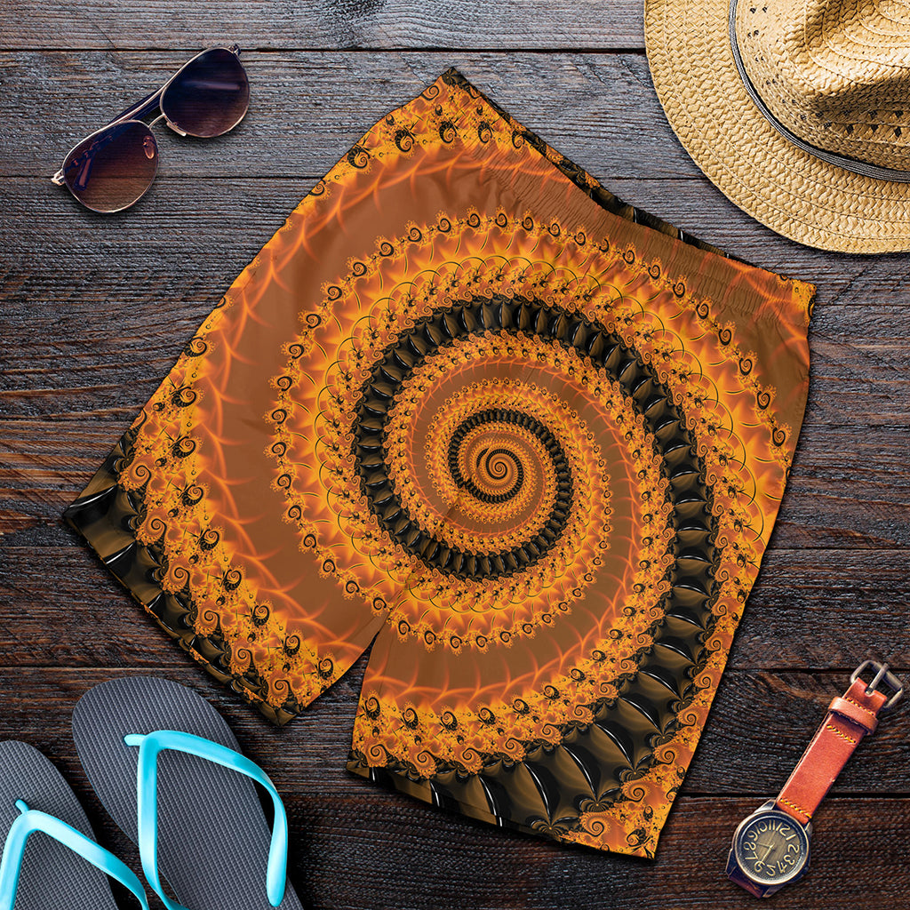 Spiral Fractal Print Men's Shorts