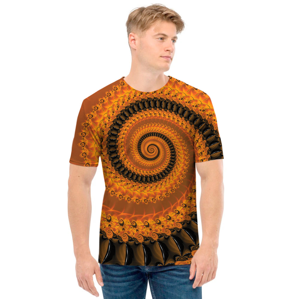 Spiral Fractal Print Men's T-Shirt