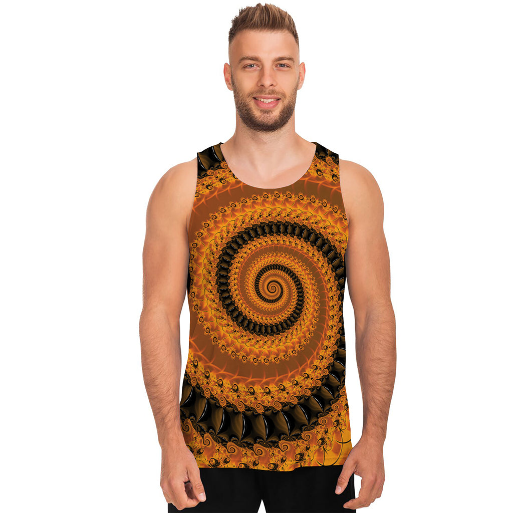 Spiral Fractal Print Men's Tank Top