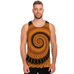 Spiral Fractal Print Men's Tank Top