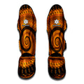 Spiral Fractal Print Muay Thai Shin Guards