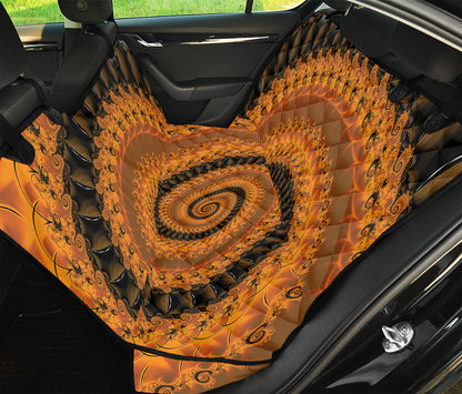 Spiral Fractal Print Pet Car Back Seat Cover