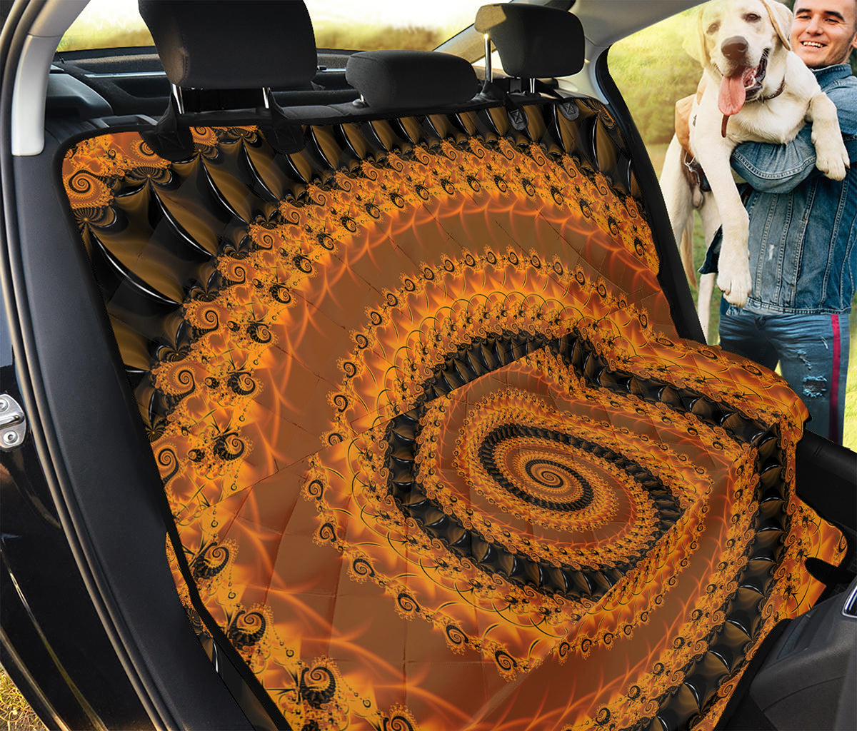 Spiral Fractal Print Pet Car Back Seat Cover