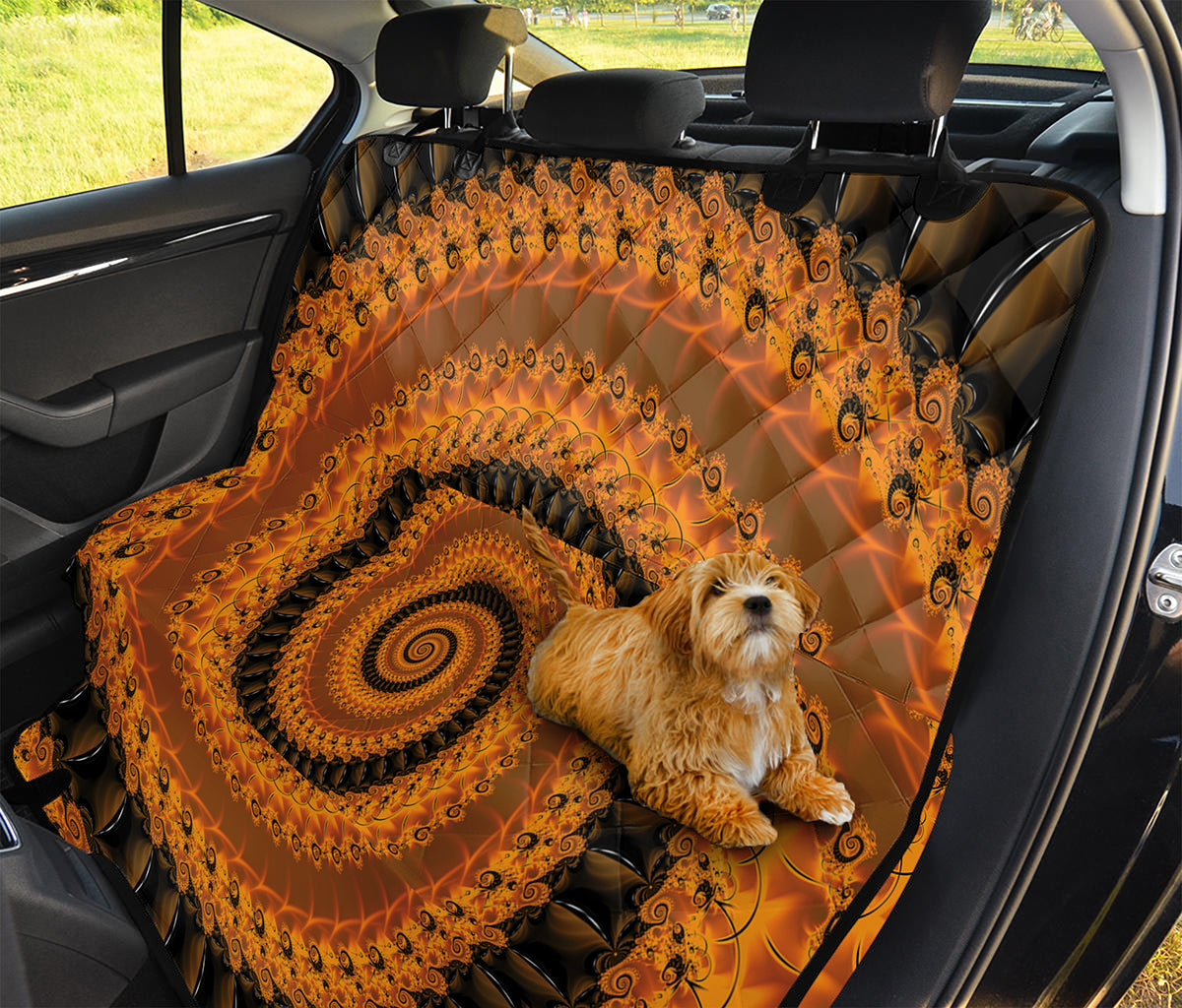 Spiral Fractal Print Pet Car Back Seat Cover