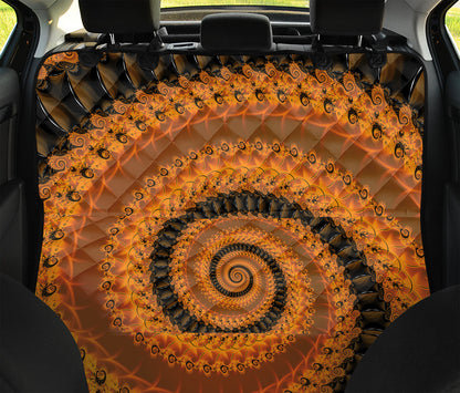 Spiral Fractal Print Pet Car Back Seat Cover