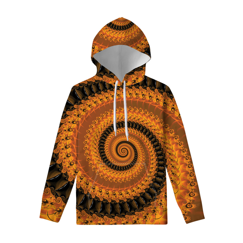 Spiral Fractal Print Pullover Hoodie