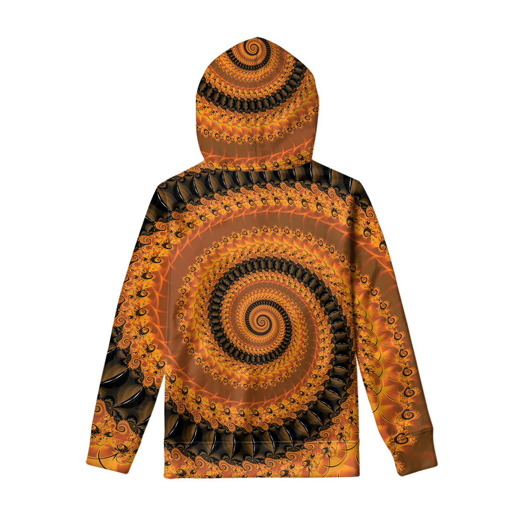 Spiral Fractal Print Pullover Hoodie