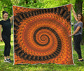 Spiral Fractal Print Quilt